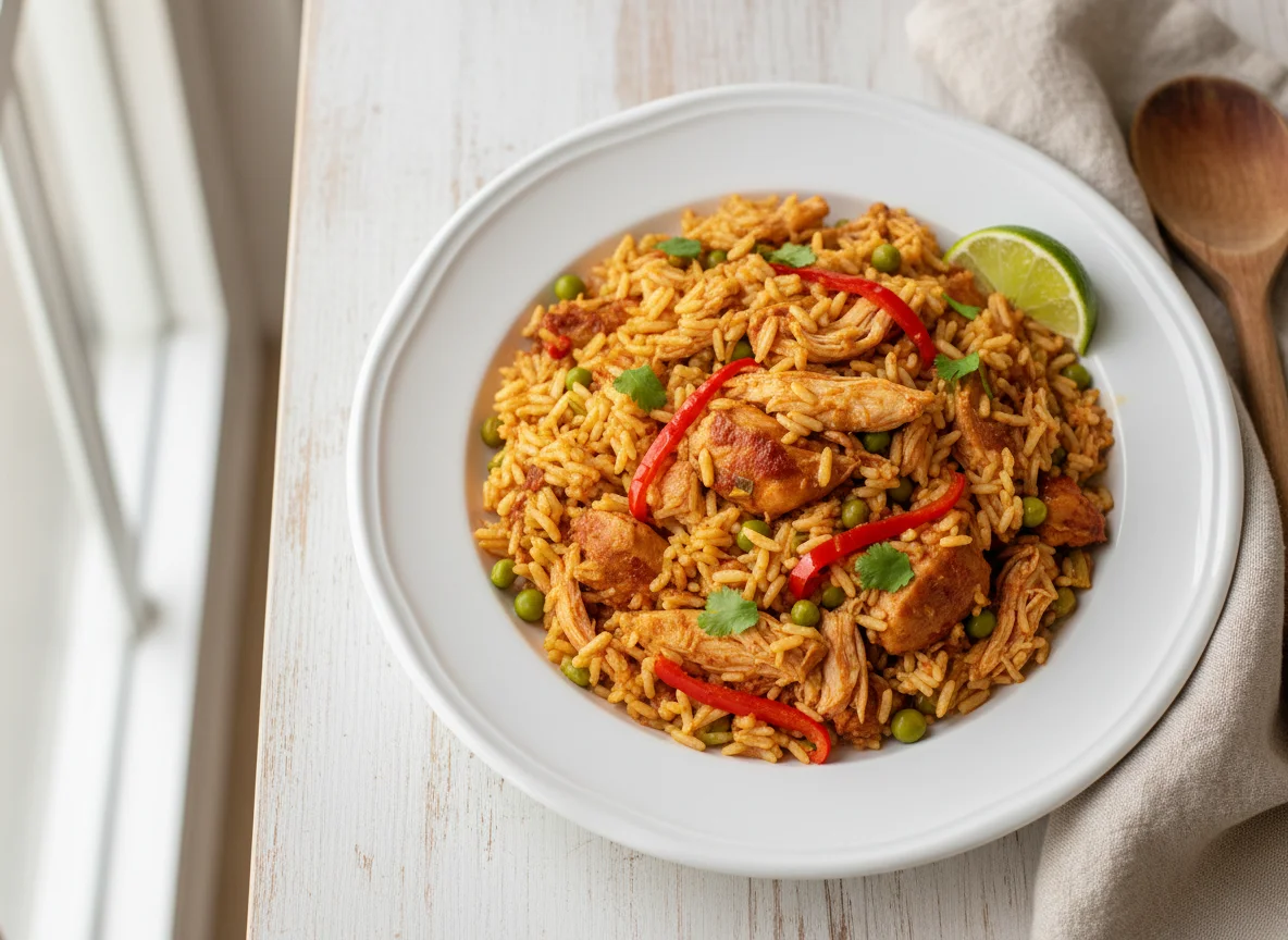 Arroz con pollo photo