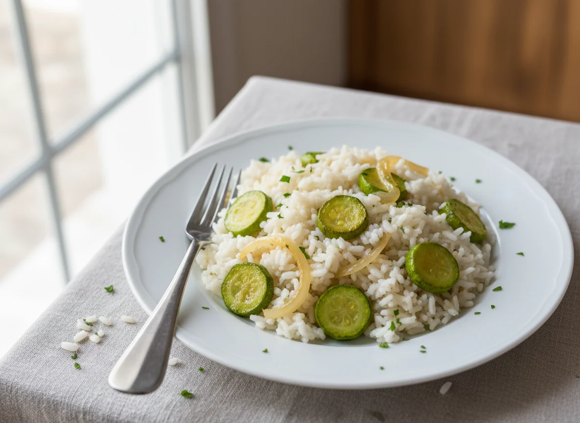 Arroz con vegetales photo