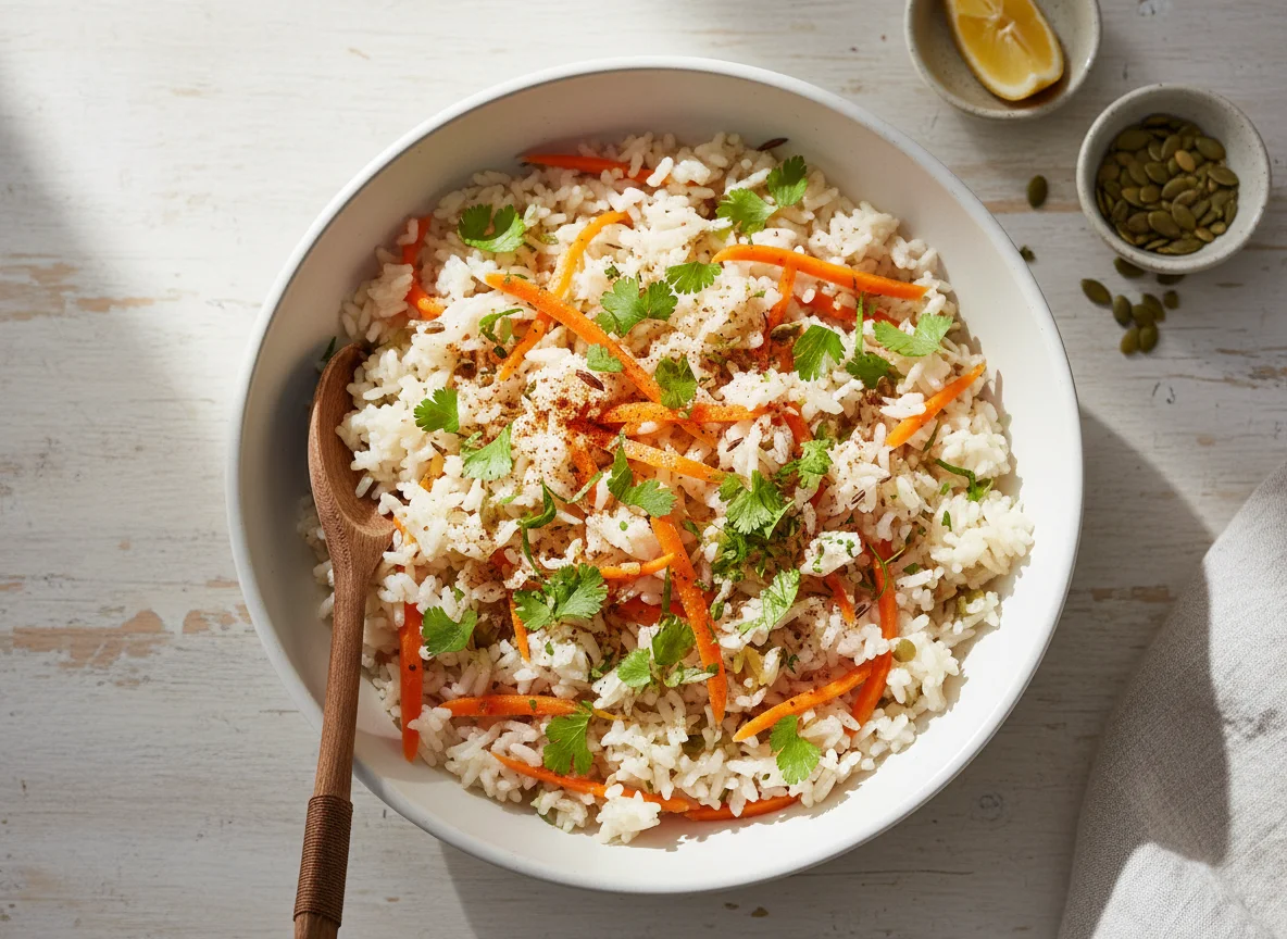 Arroz con verduras photo