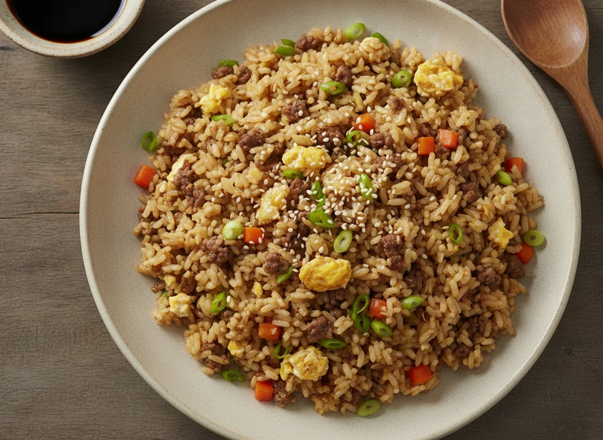 Arroz frito estilo Yakimeshi photo