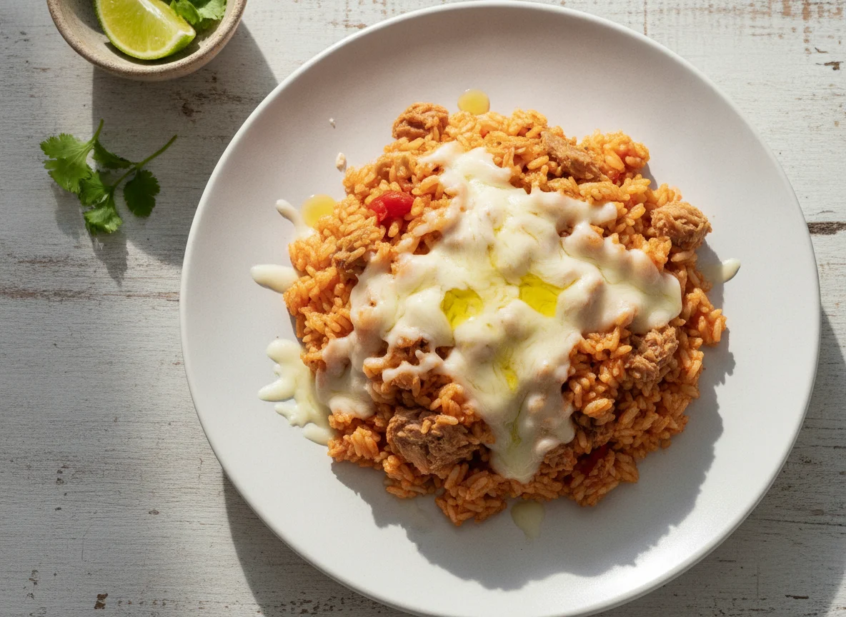 Atún con arroz y queso photo