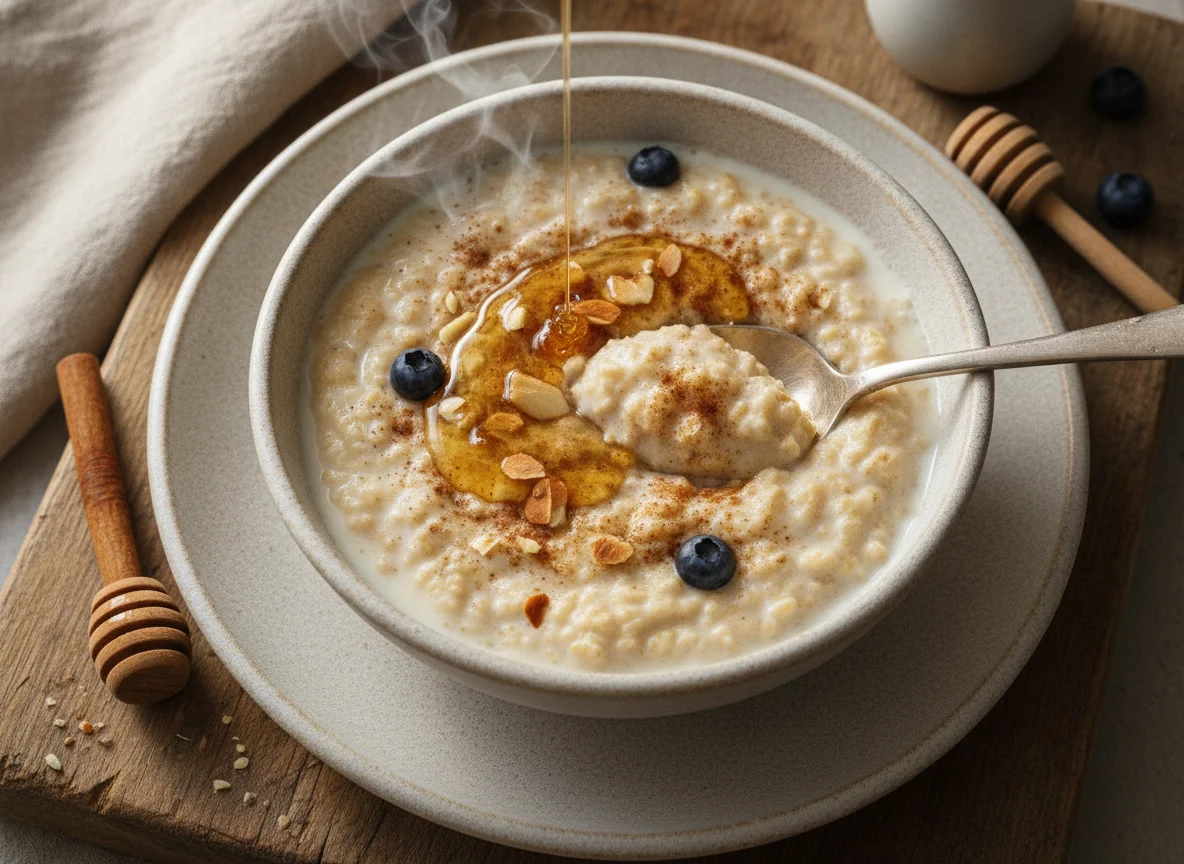 Avena con canela y miel photo