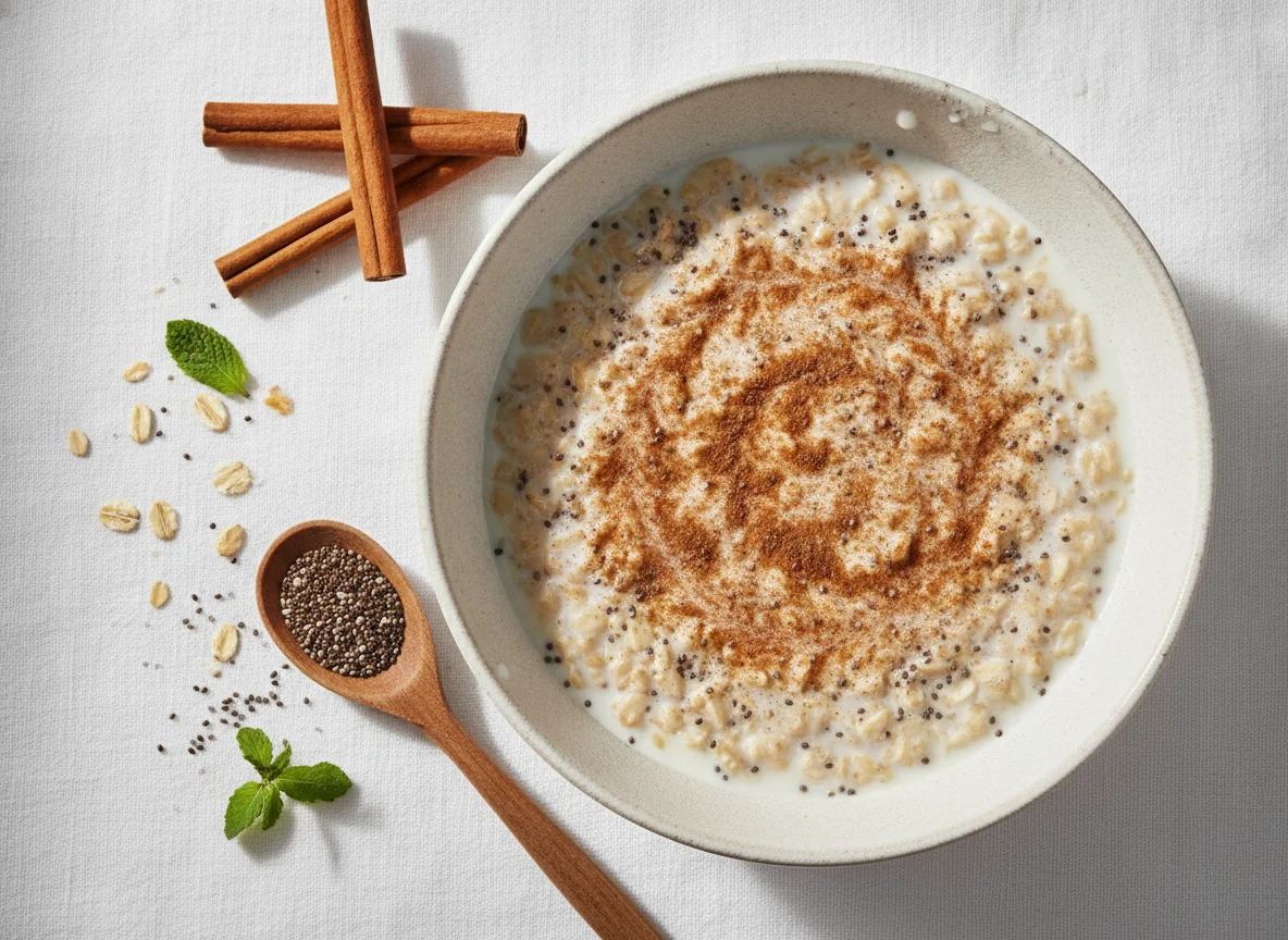 Avena con chía y leche photo
