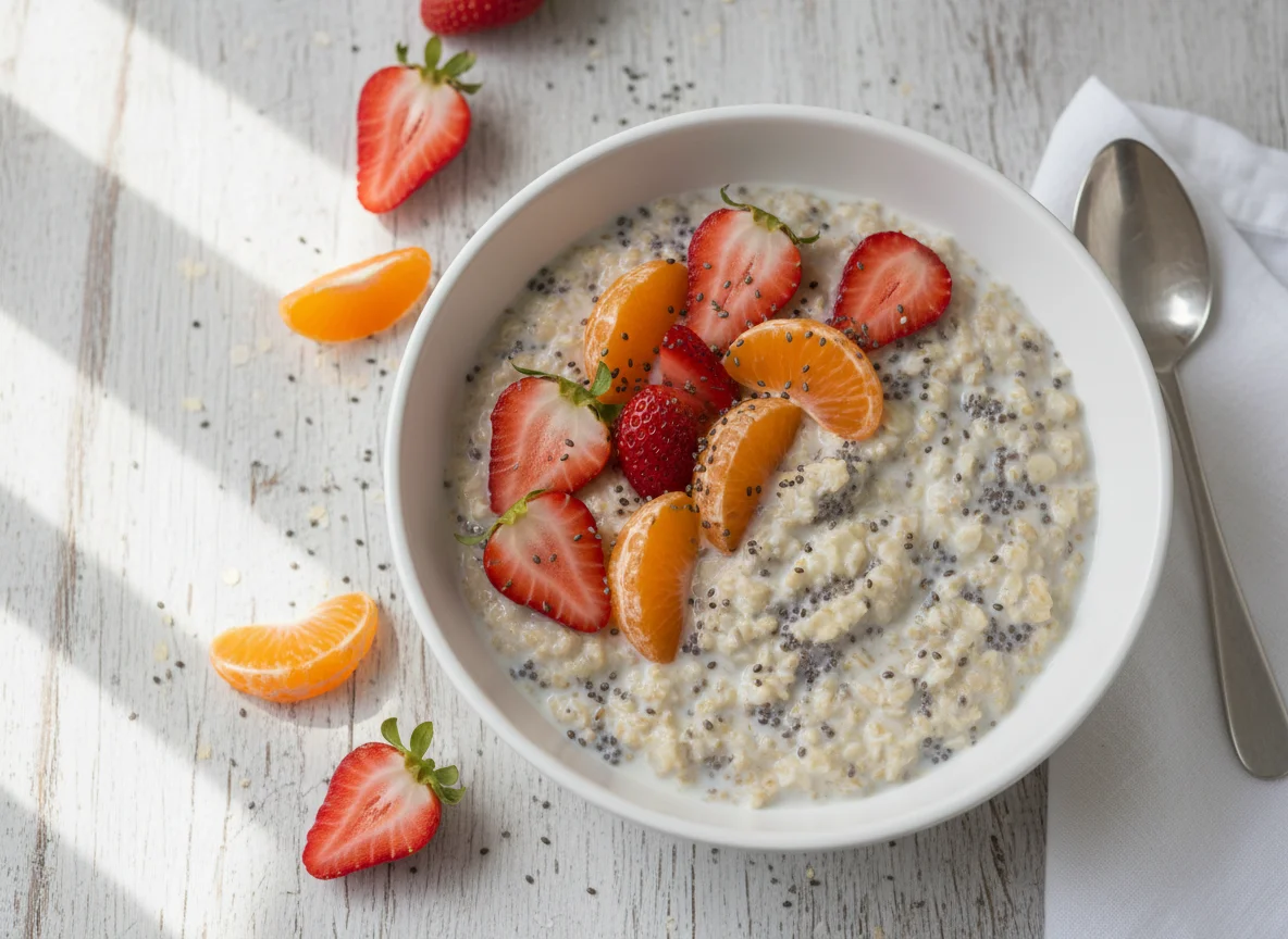 Avena con frutas photo