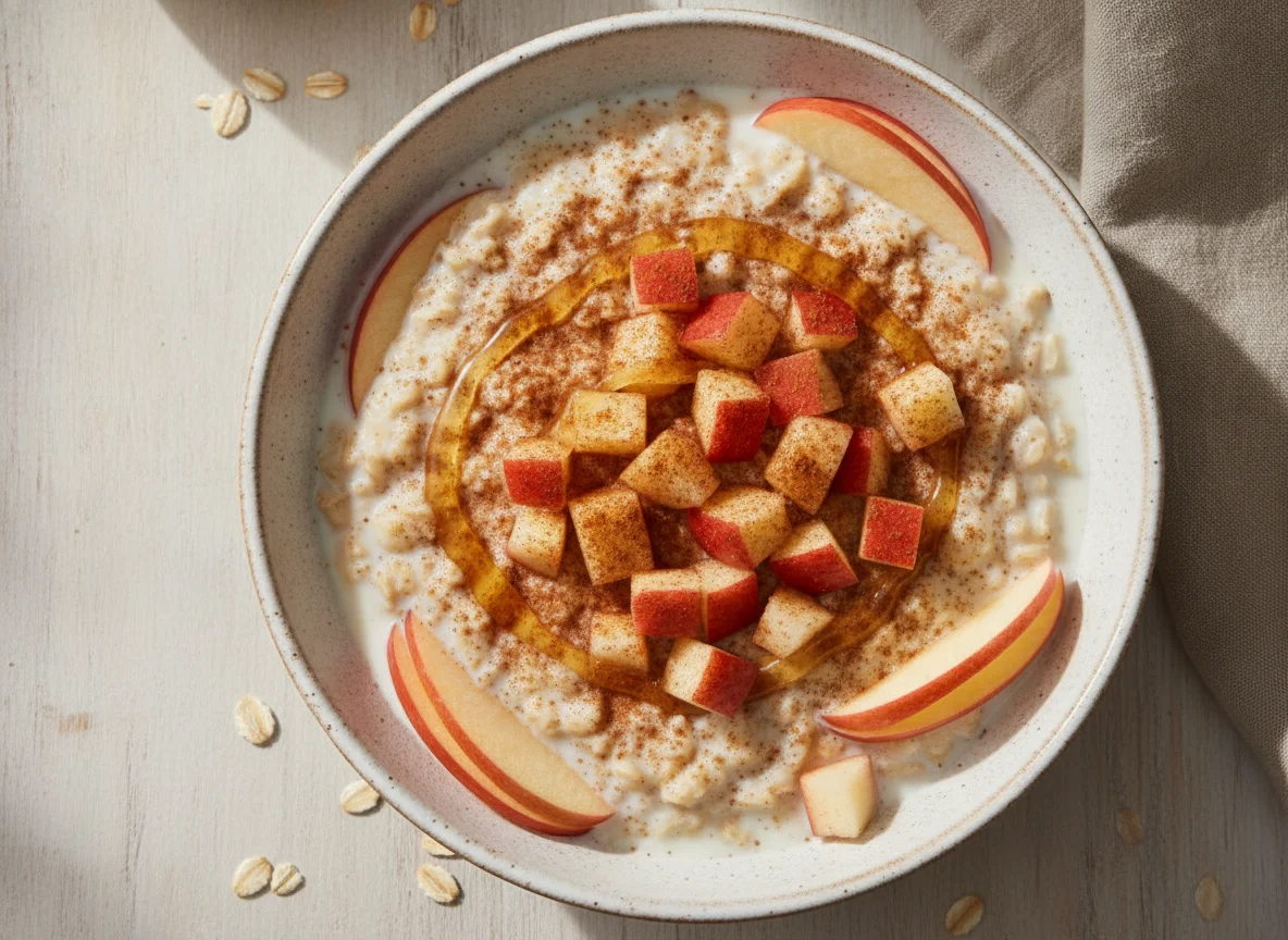 Avena con manzana y canela photo