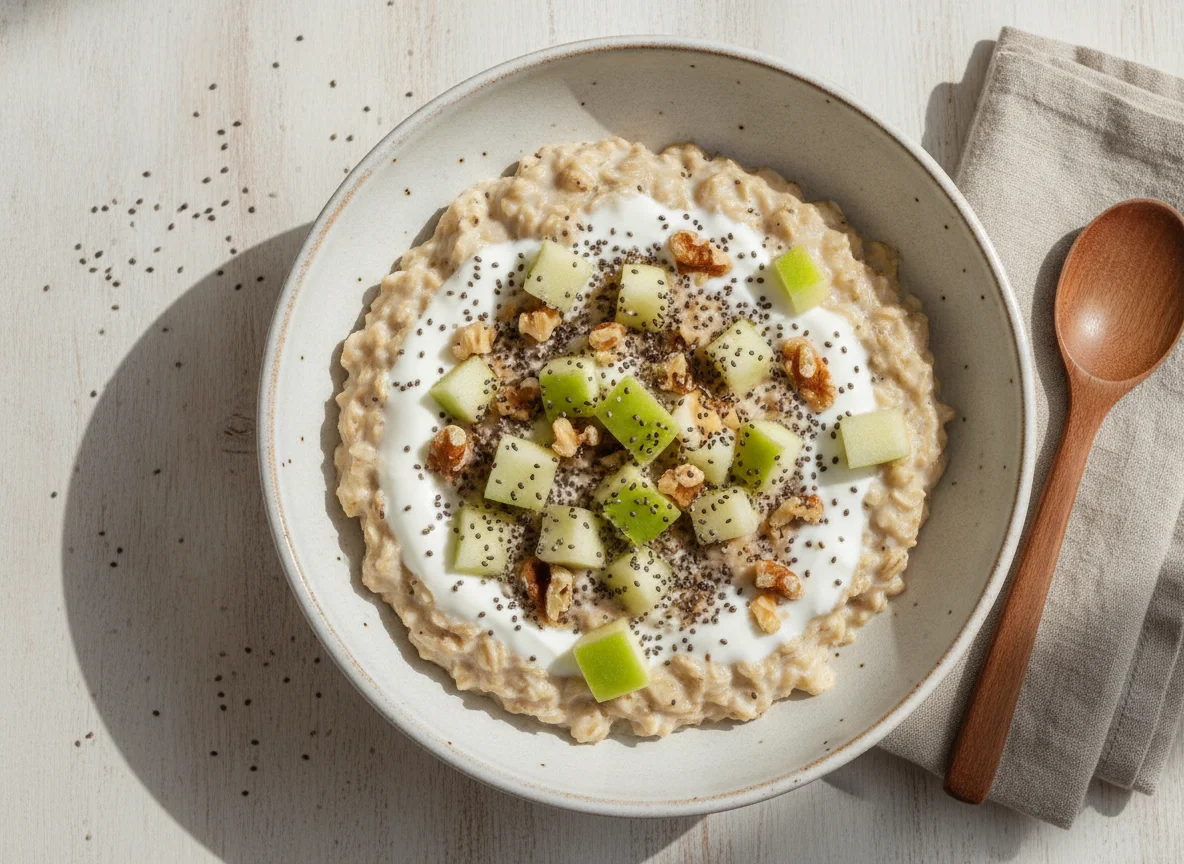 Avena con manzana y chía photo