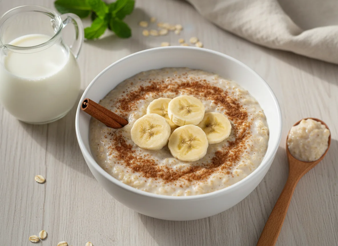 Avena con plátano y canela photo