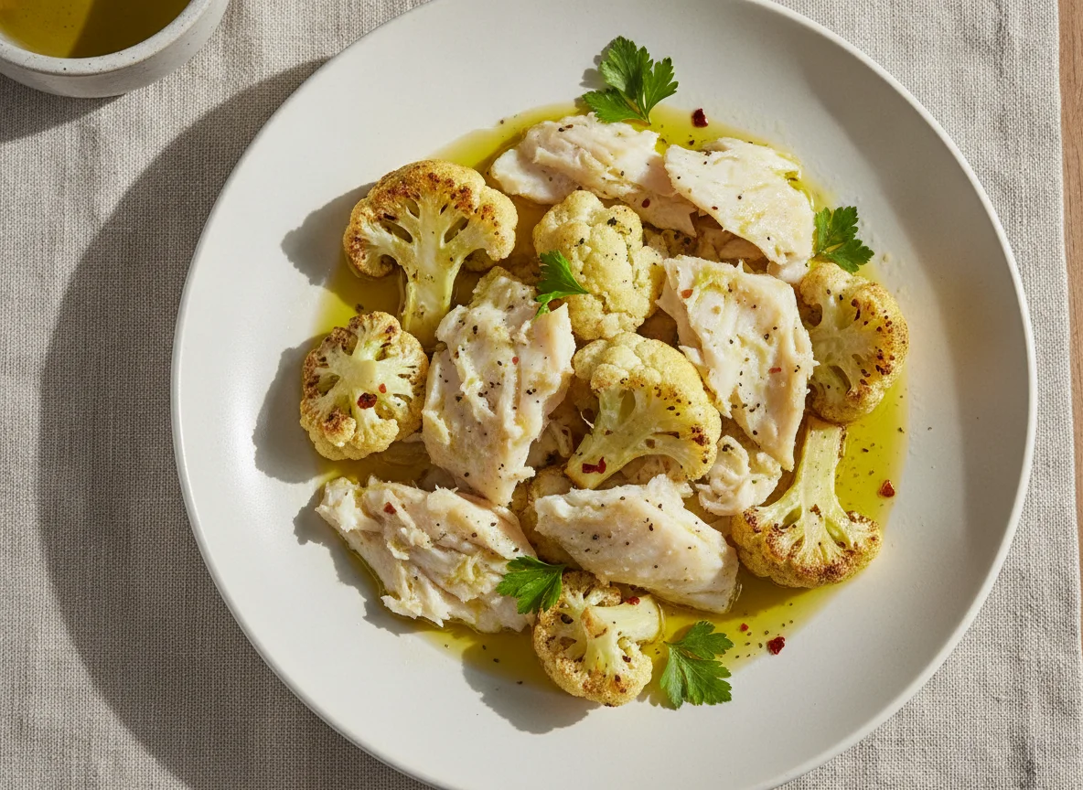 Bacalao con coliflor photo