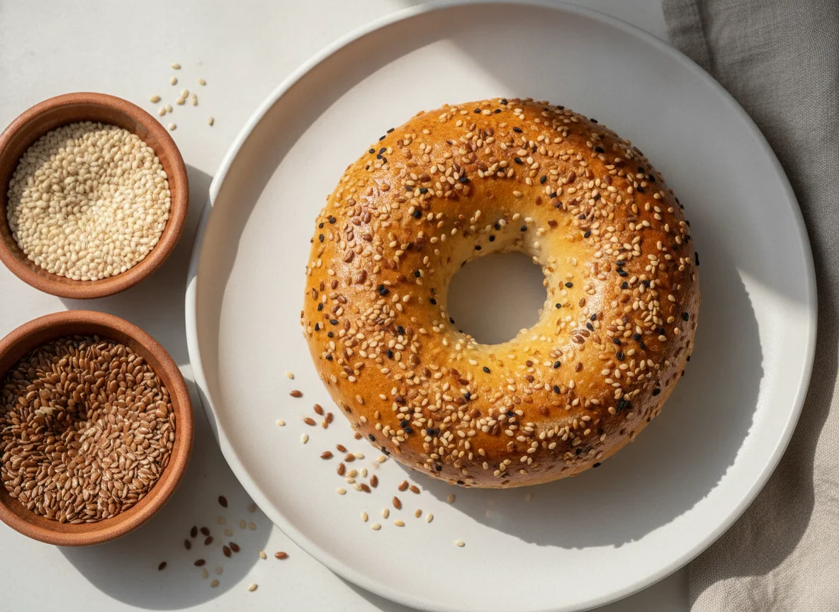 Bagel de semillas photo