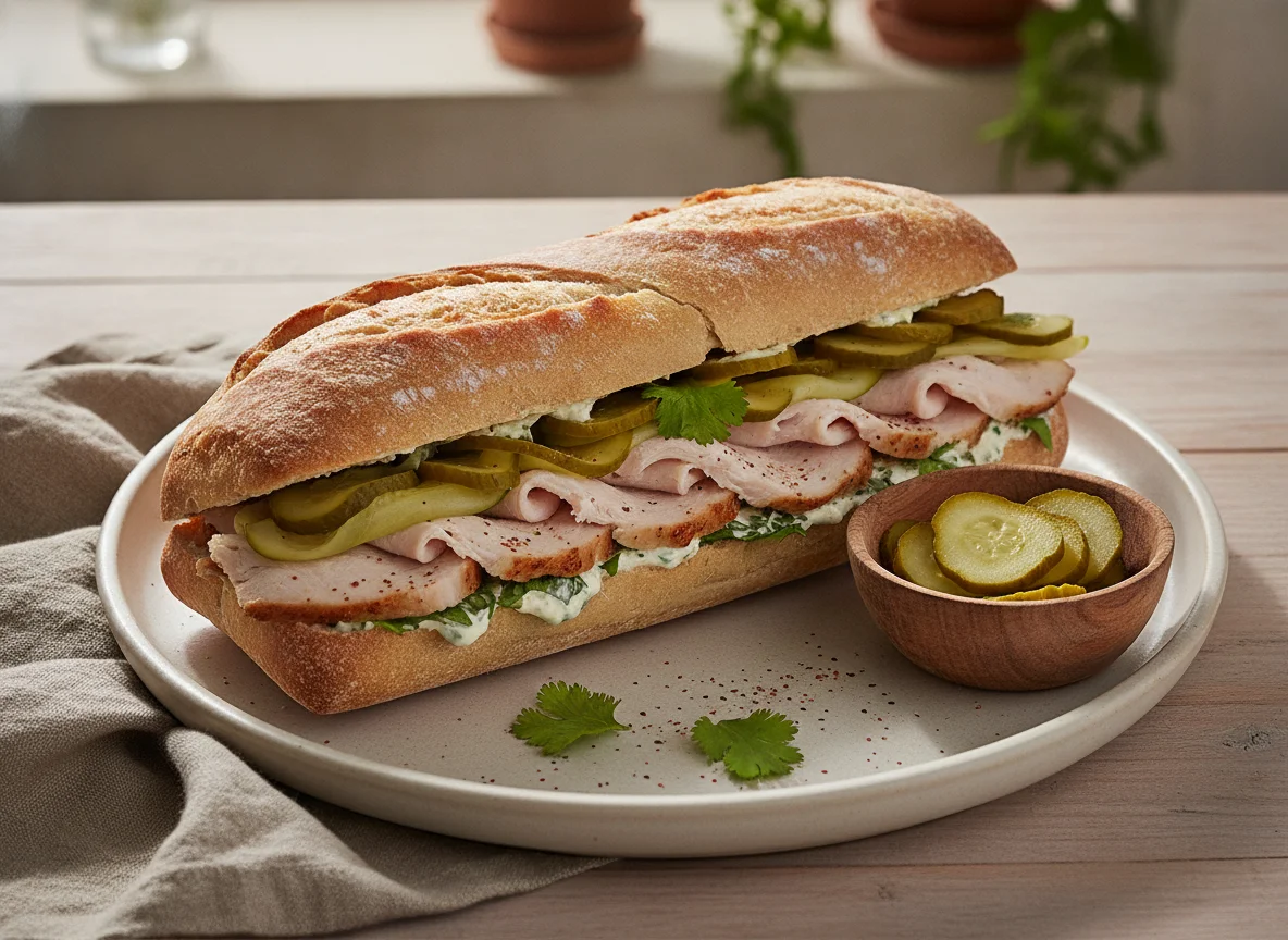 Baguette de pavo photo