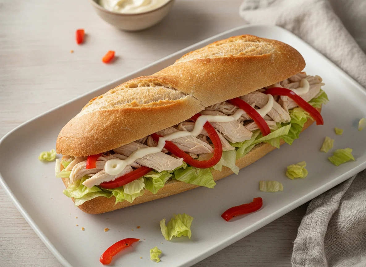 Baguette de pollo photo