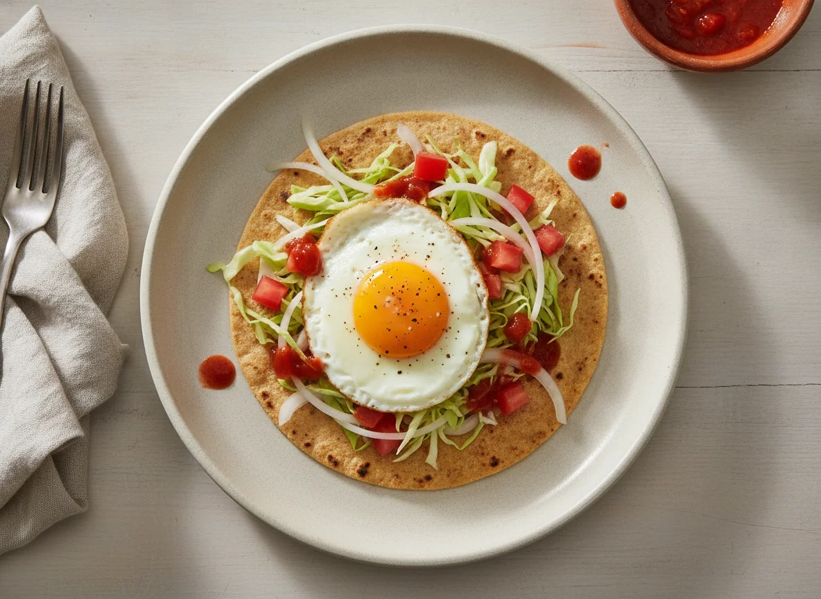 Baleadas con huevo y ensalada photo