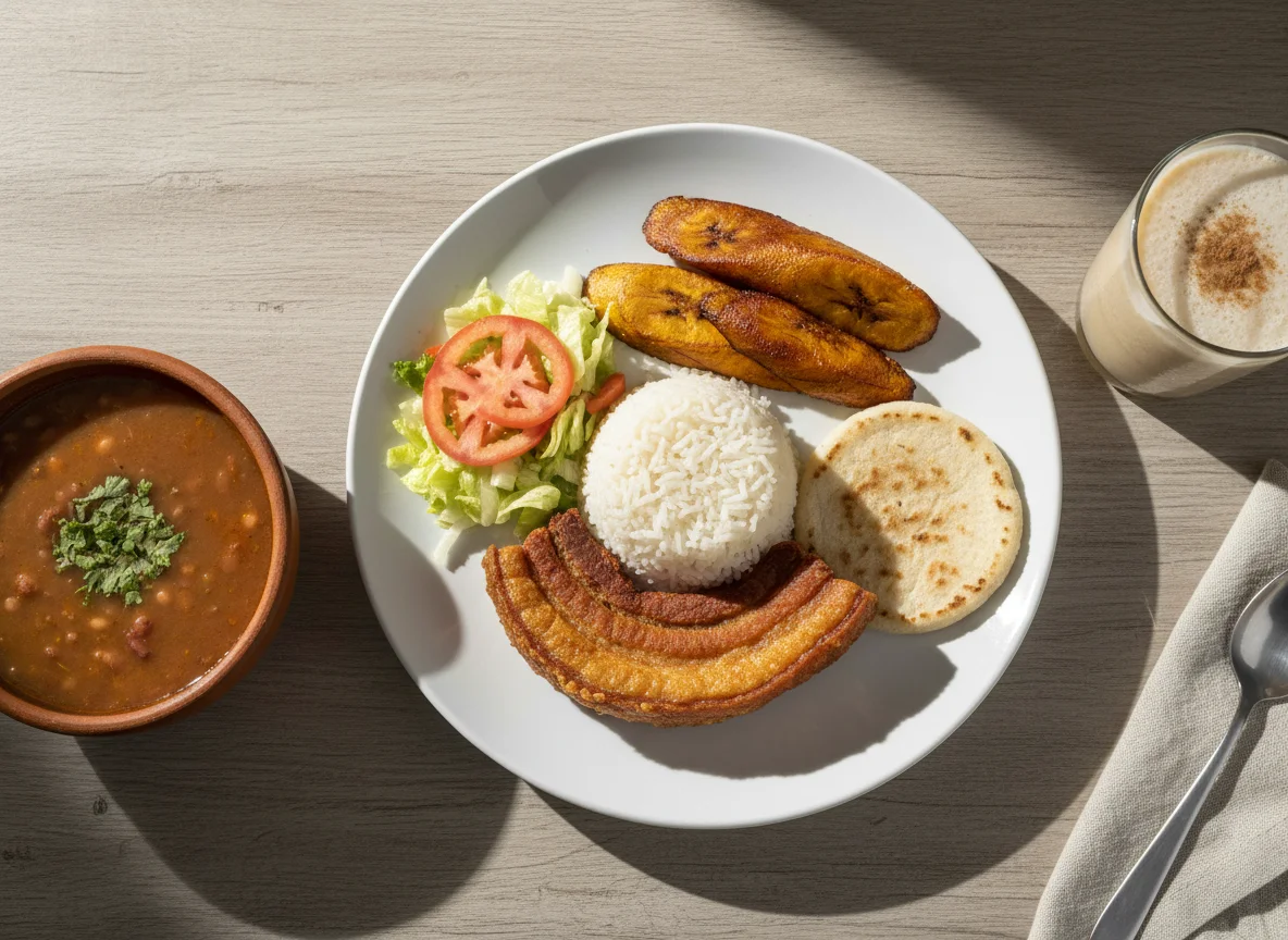 Bandeja Colombiana con Sopa y Bebida photo