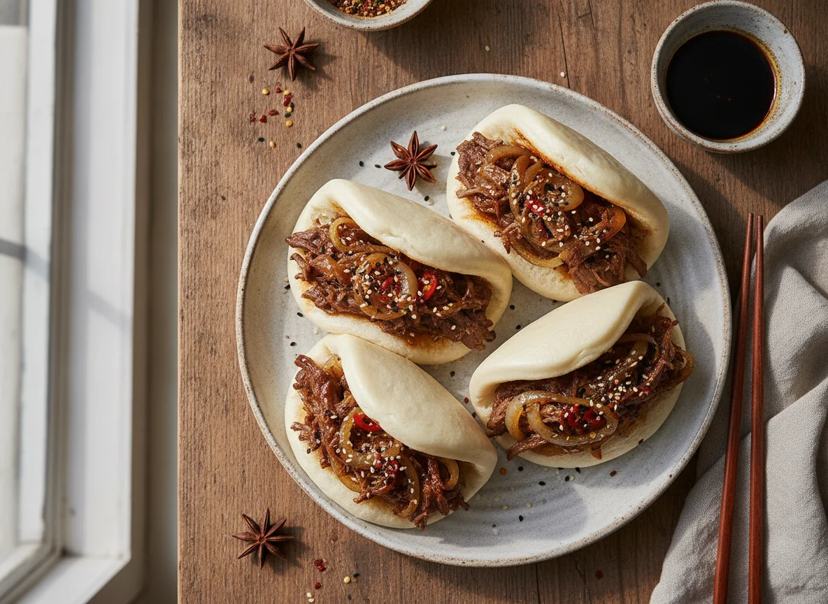 Bao de carne de res photo