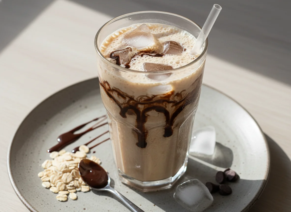 Batido de avena y chocolate photo