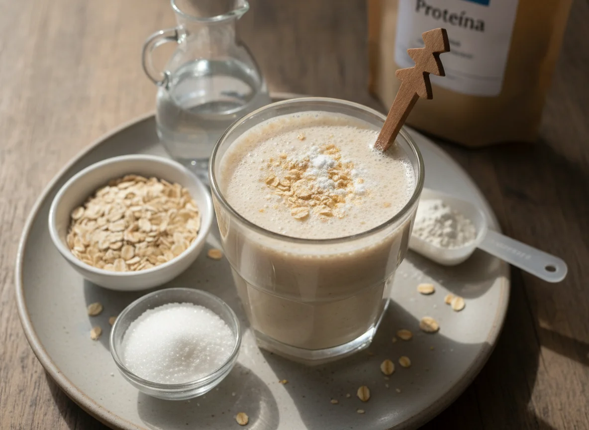 Batido de avena y proteína photo