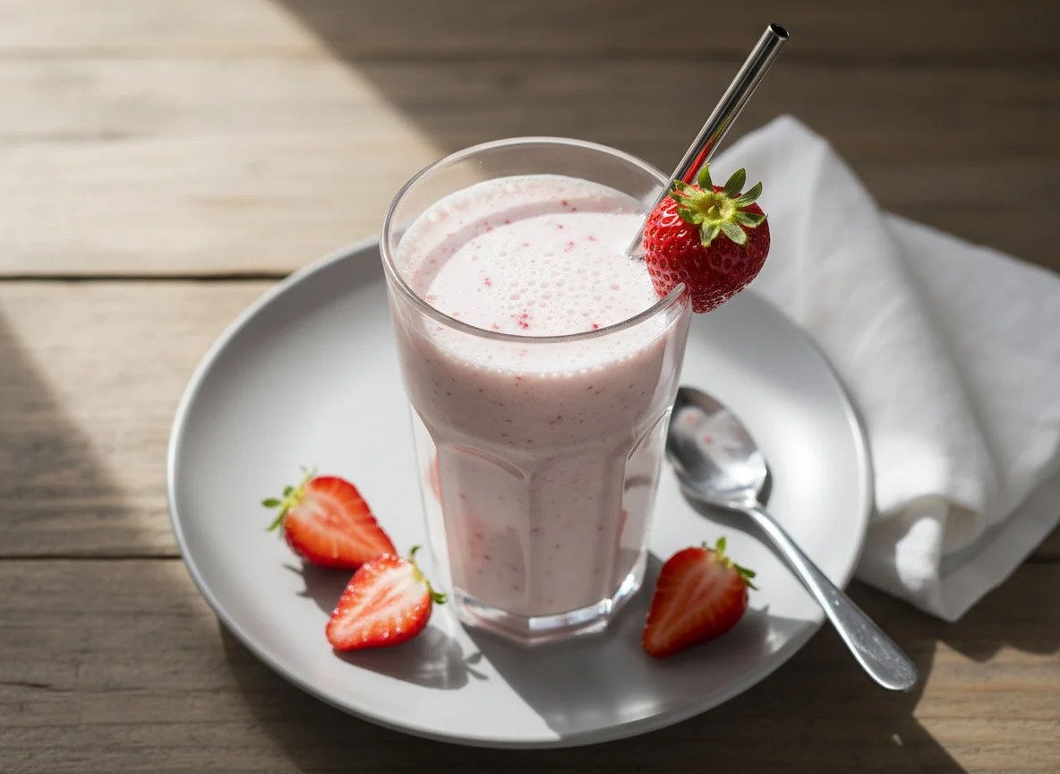 Batido de fresa photo