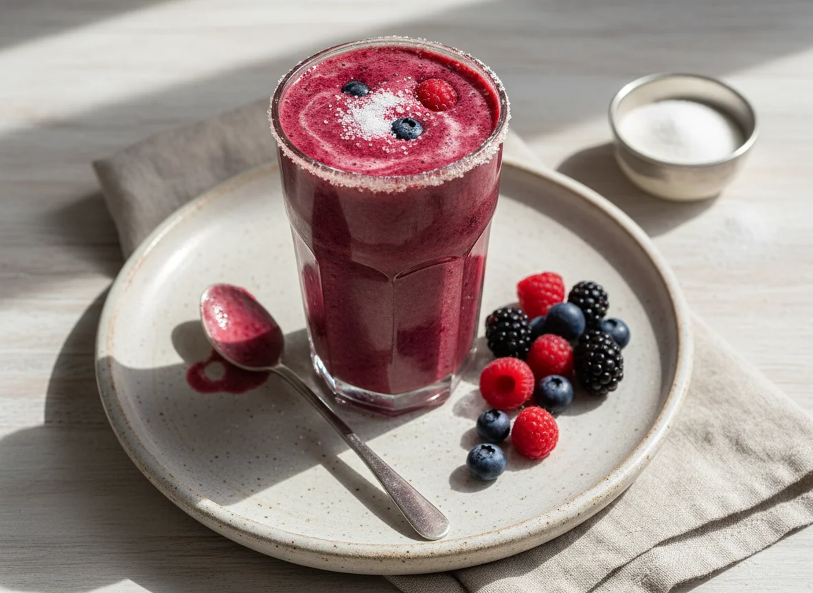 Batido de frutos rojos photo