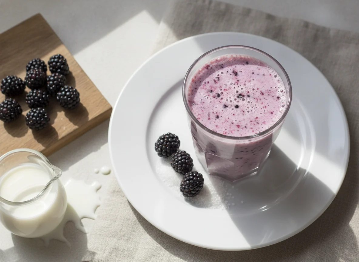 Batido de mora con leche photo