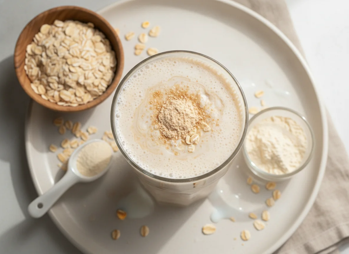Batido de proteína con avena photo