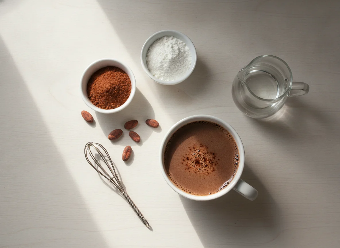 Bebida de cacao con leche photo