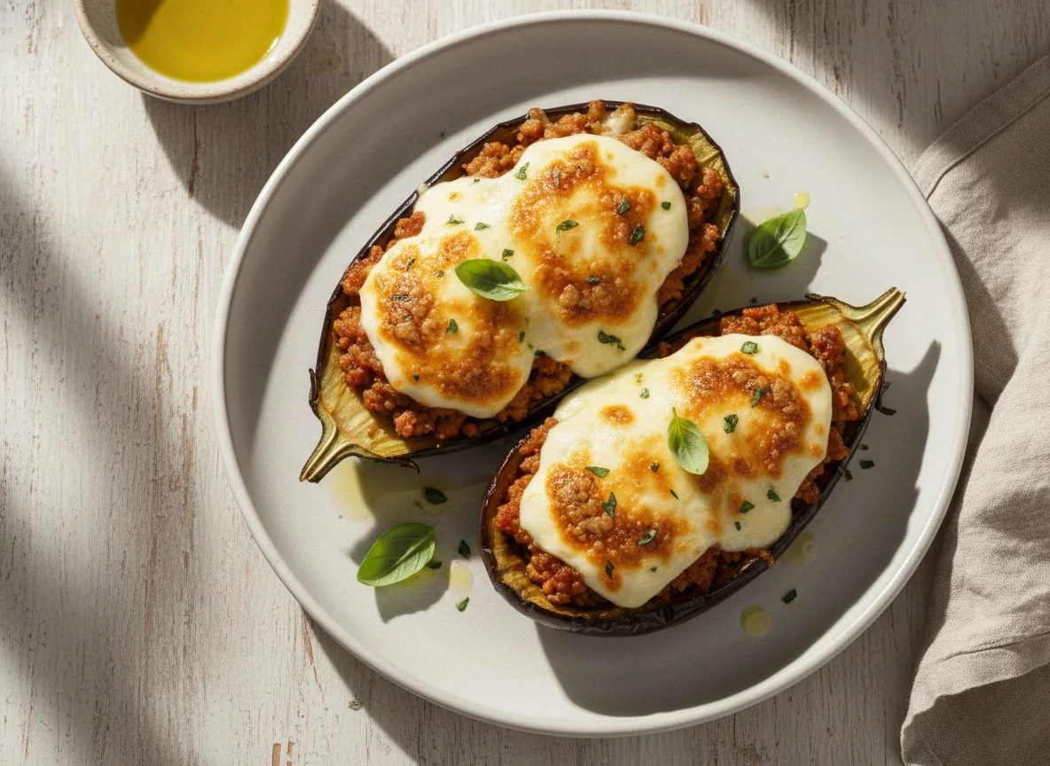 Berenjenas rellenas gratinadas photo