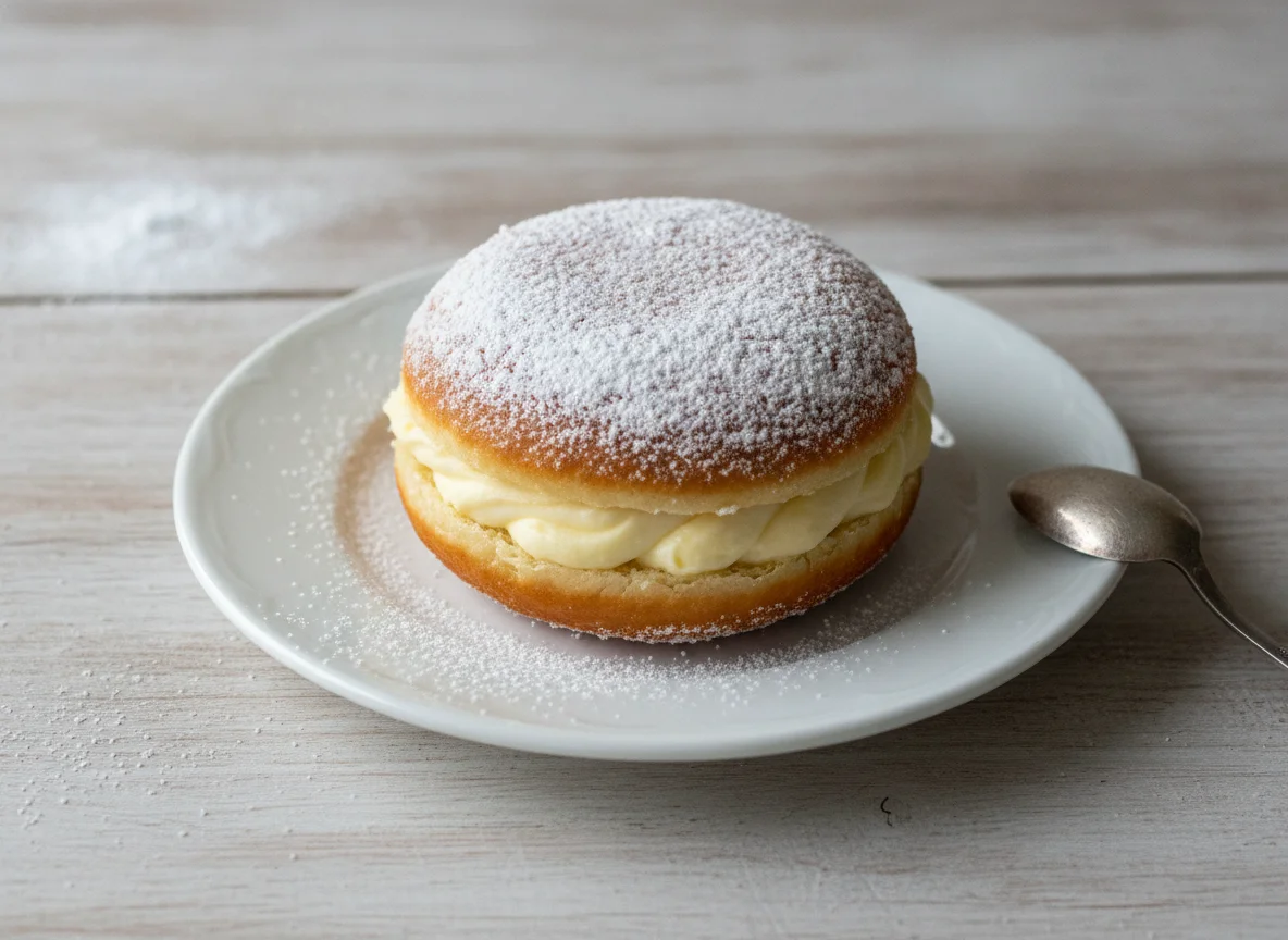Berlín con crema pastelera photo