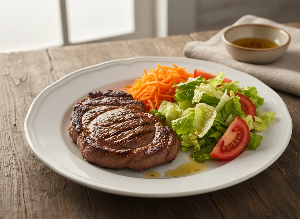 Bife con ensalada photo
