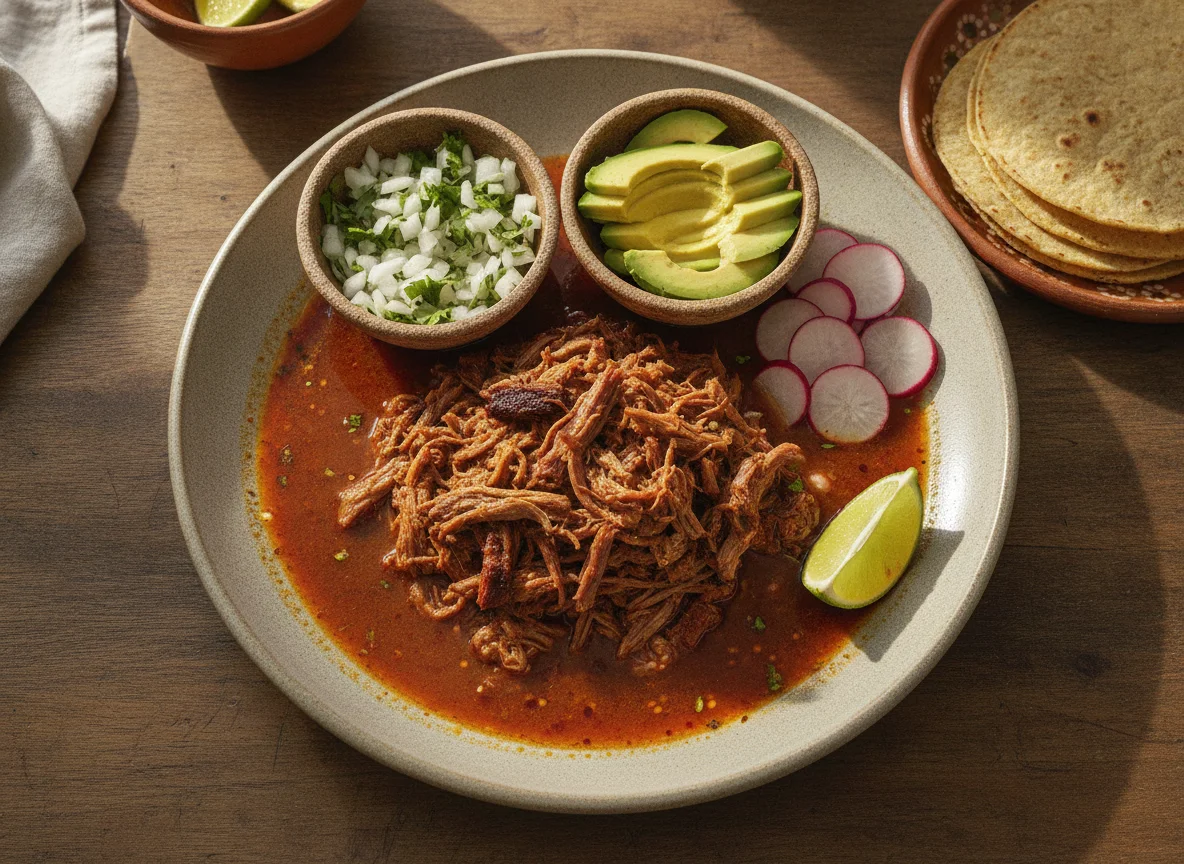 Birria de res con complementos photo