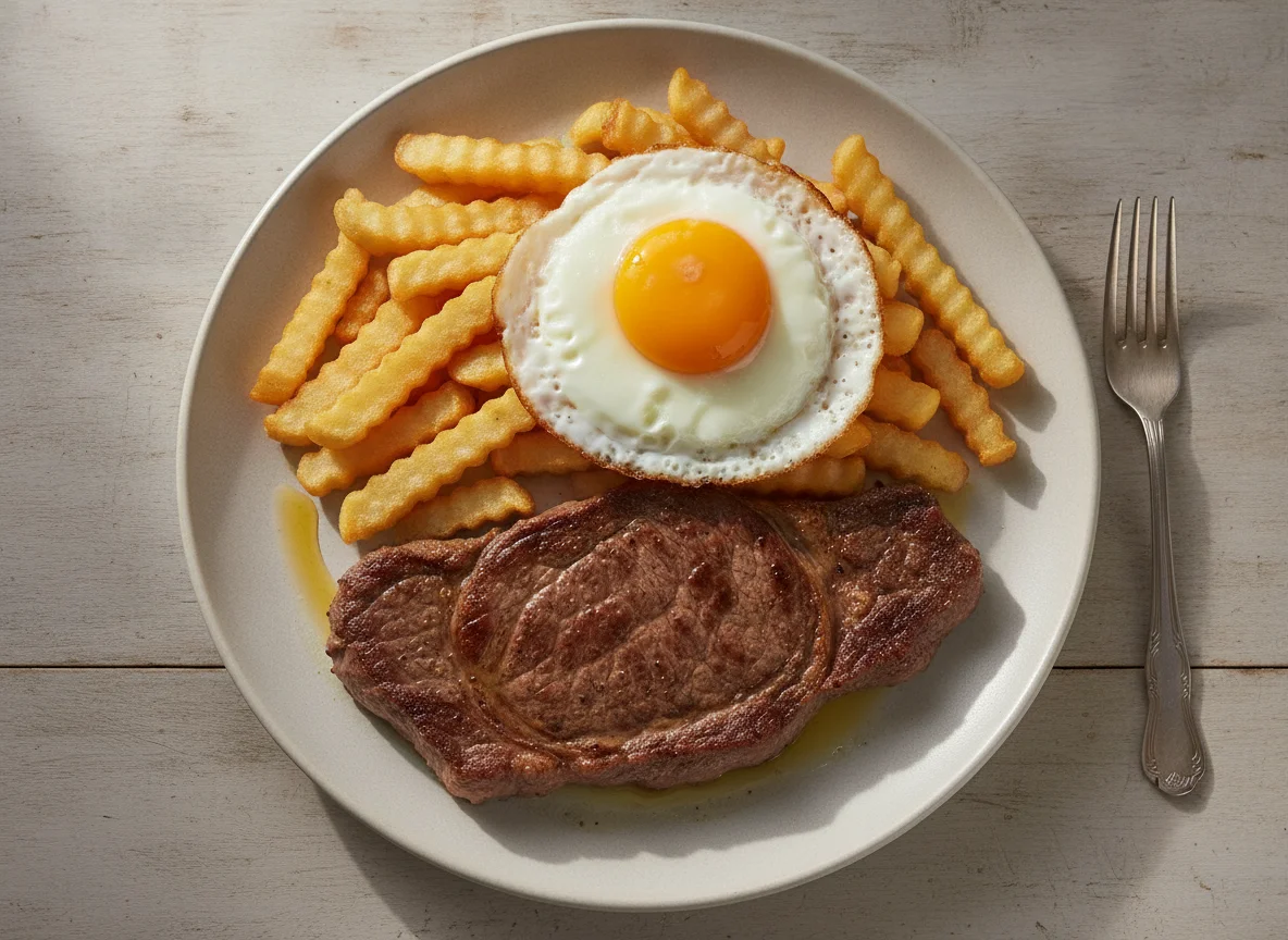 Bistec a lo pobre (versión simplificada) photo