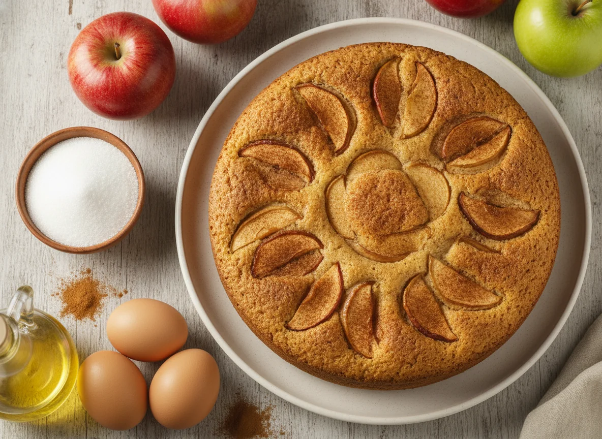 Bizcochuelo de manzana photo