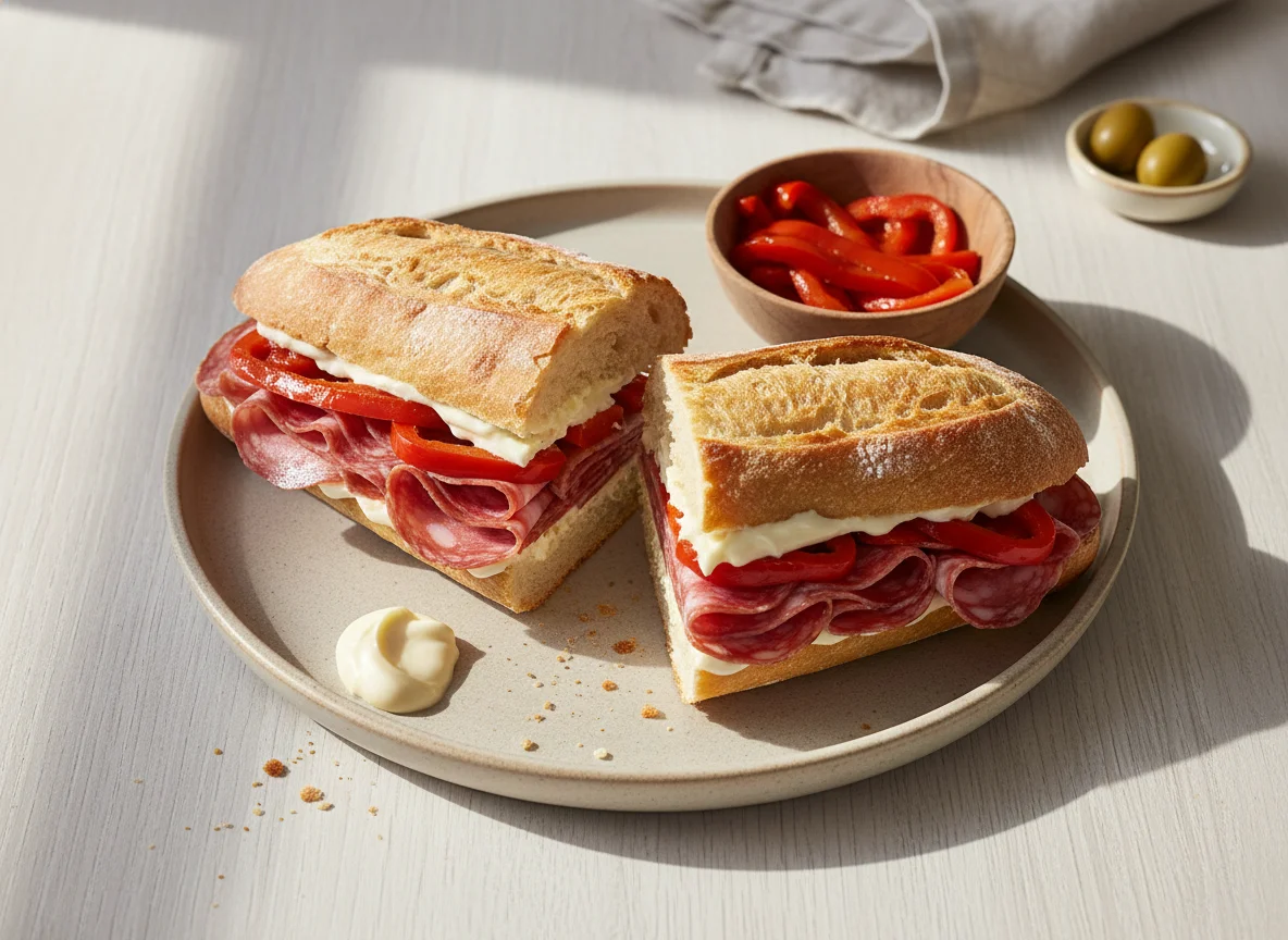 Bocadillo de embutido photo