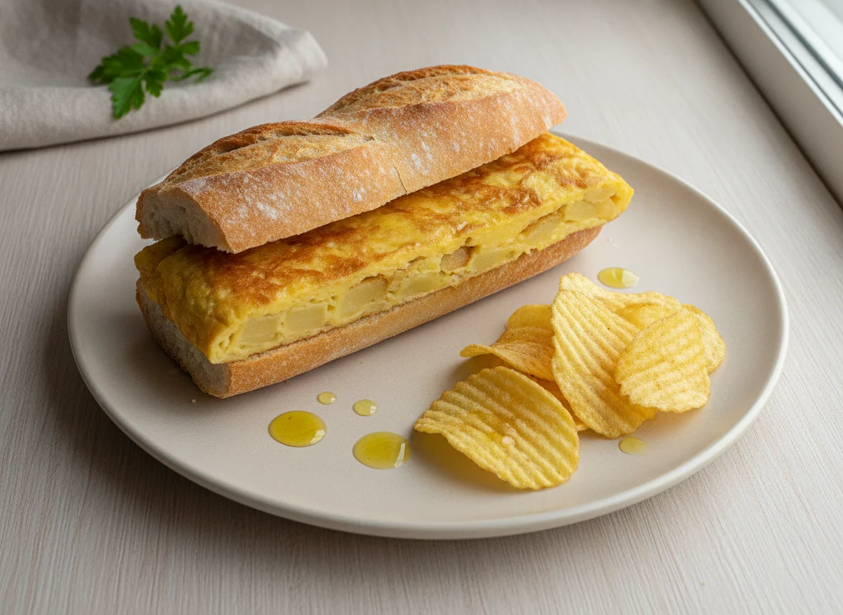 Bocadillo de tortilla de patatas photo