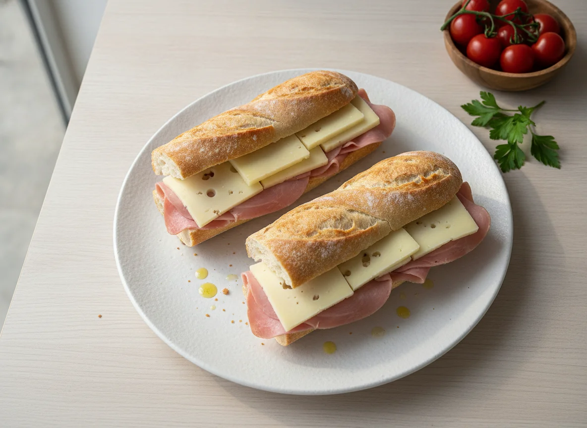 Bocadillos de jamón y queso photo