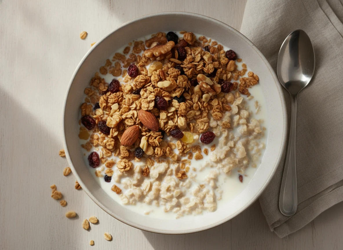 Bowl de avena y granola photo