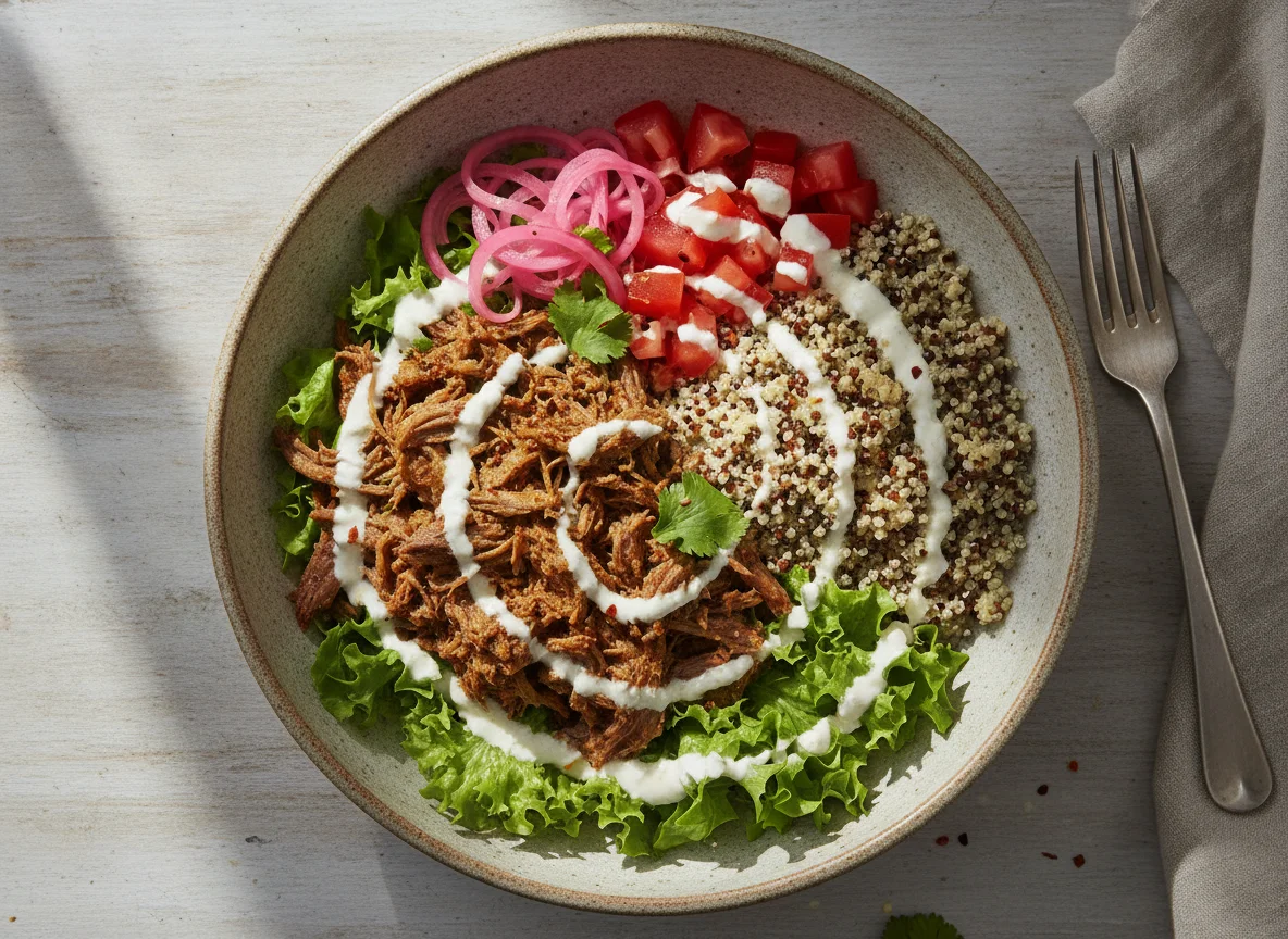 Bowl de Ensalada con Carne y Quinoa photo