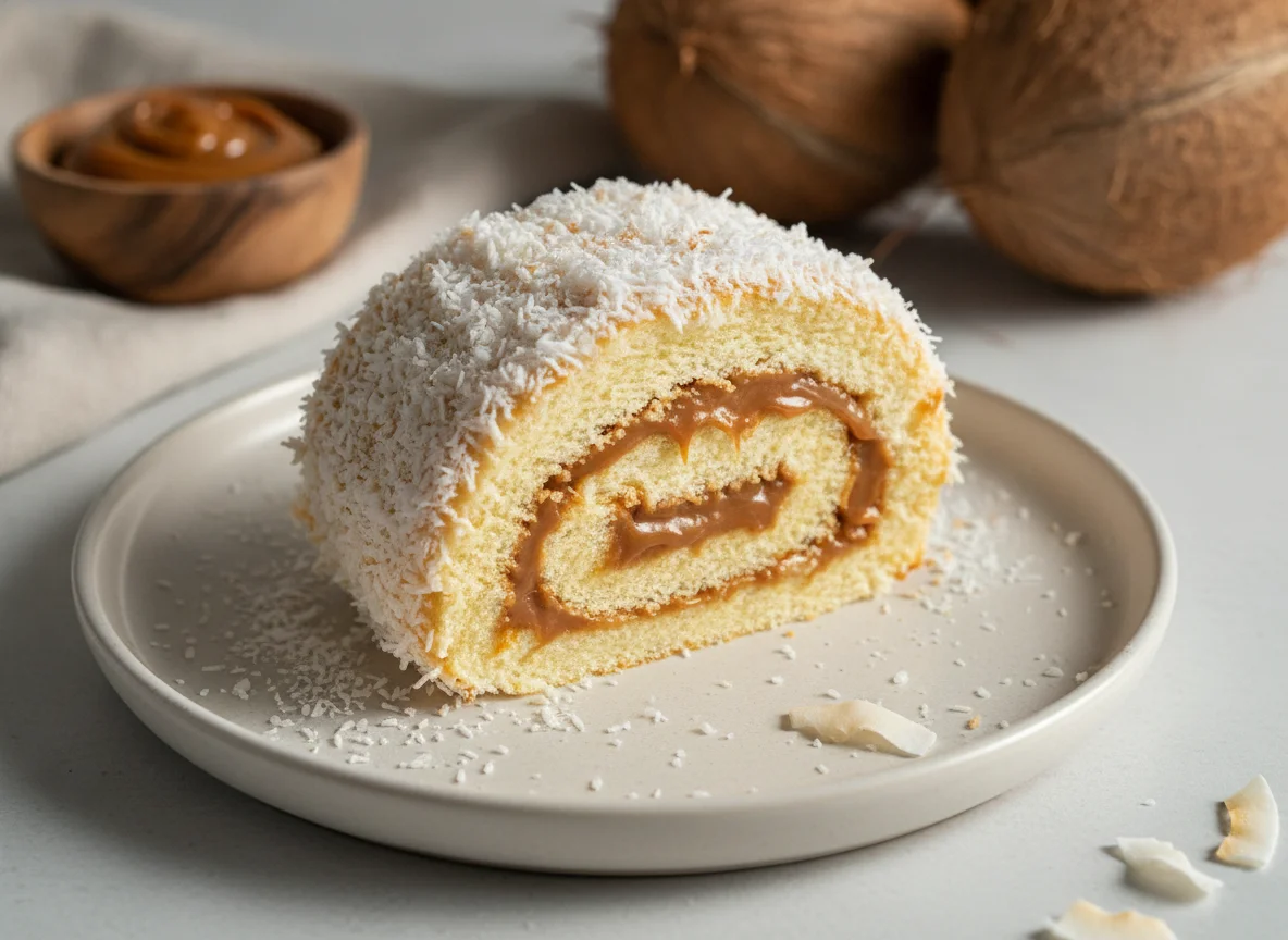 Brazo de Reina con Dulce de Leche y Coco photo