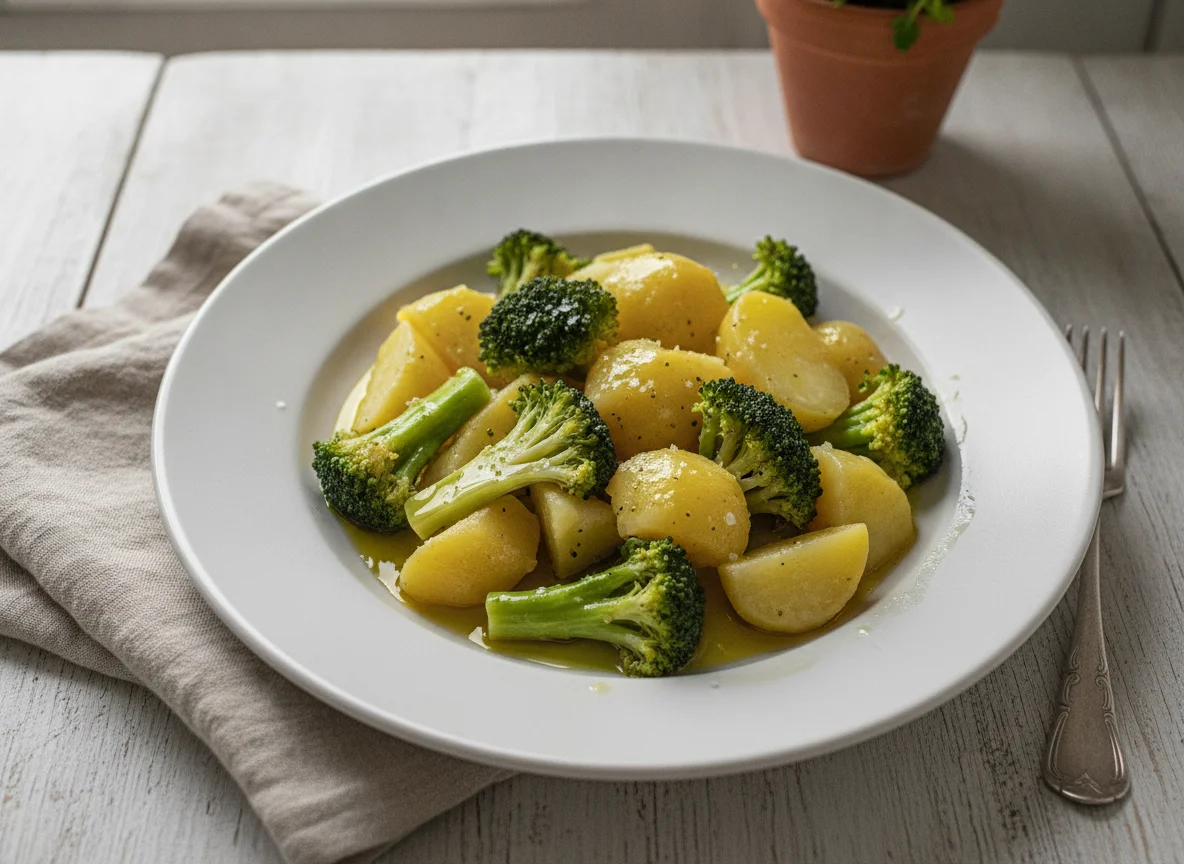Brócoli con patatas cocidas photo