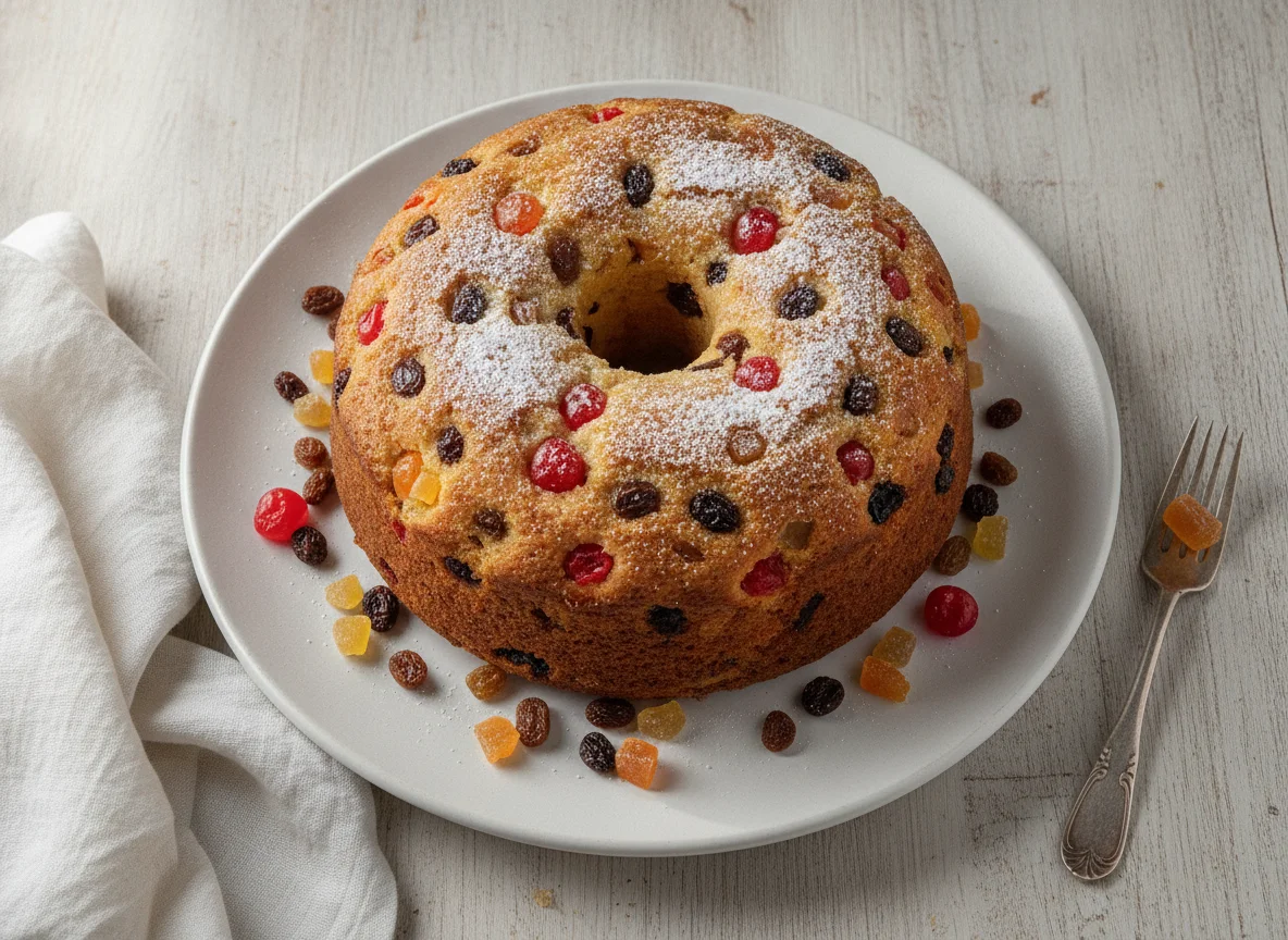 Budín con frutas photo