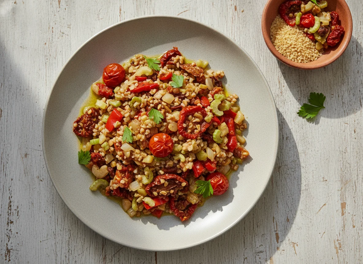 Búlgur con vegetales photo