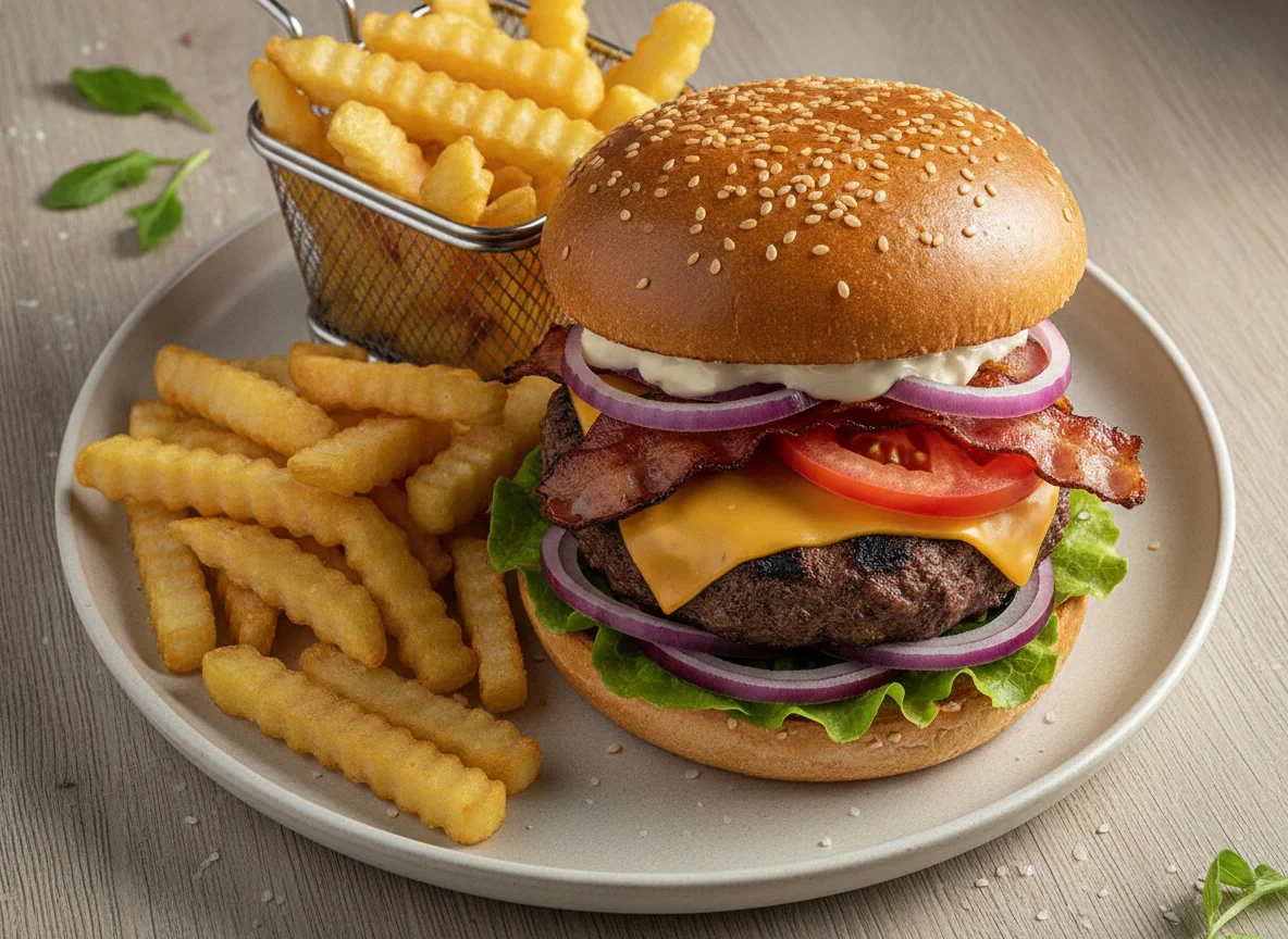Burger XL con Papas Fritas photo