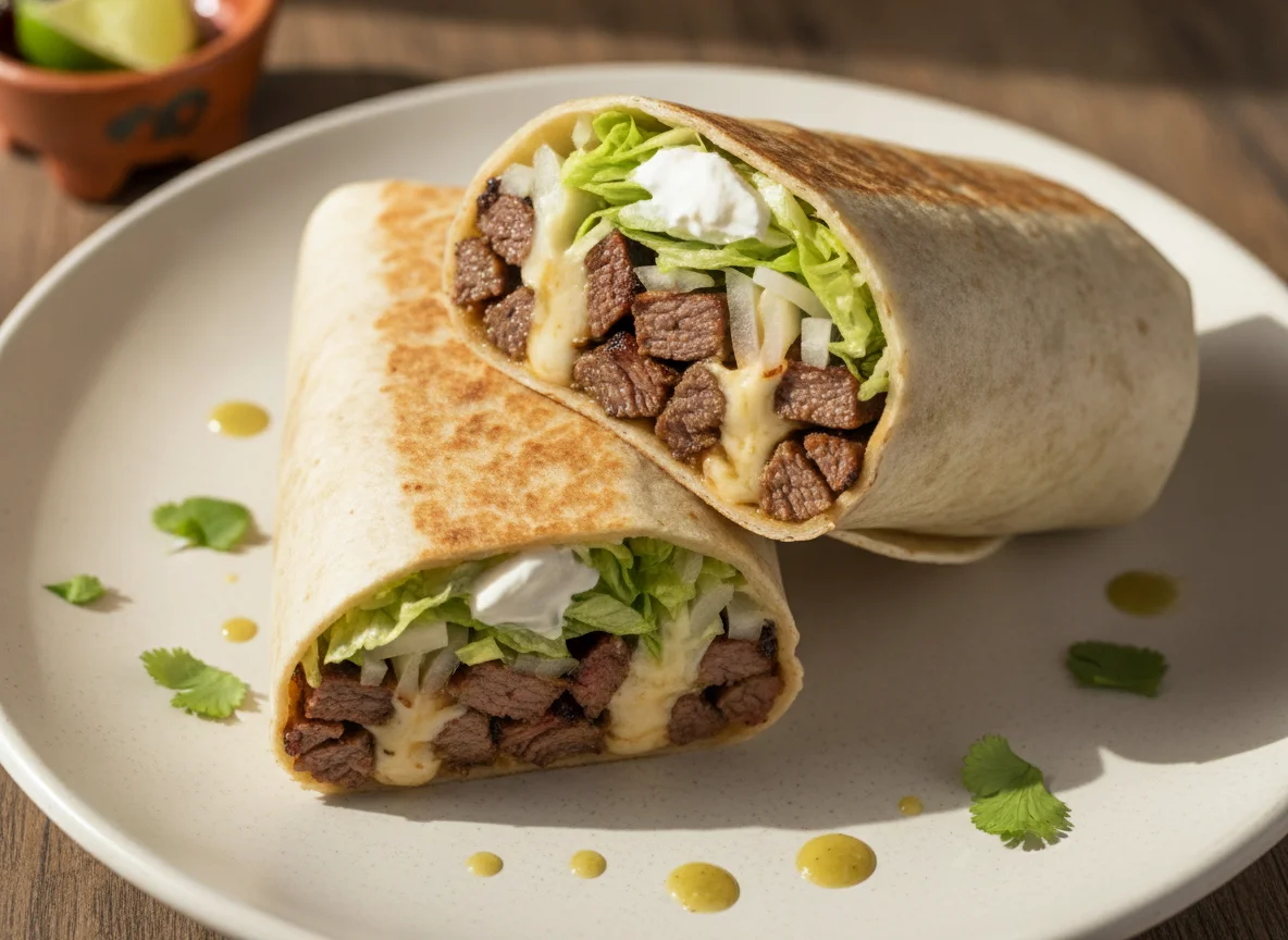 Burrito de carne asada photo