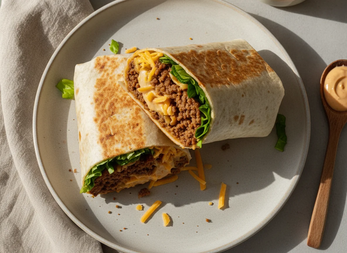 Burrito de carne y queso photo
