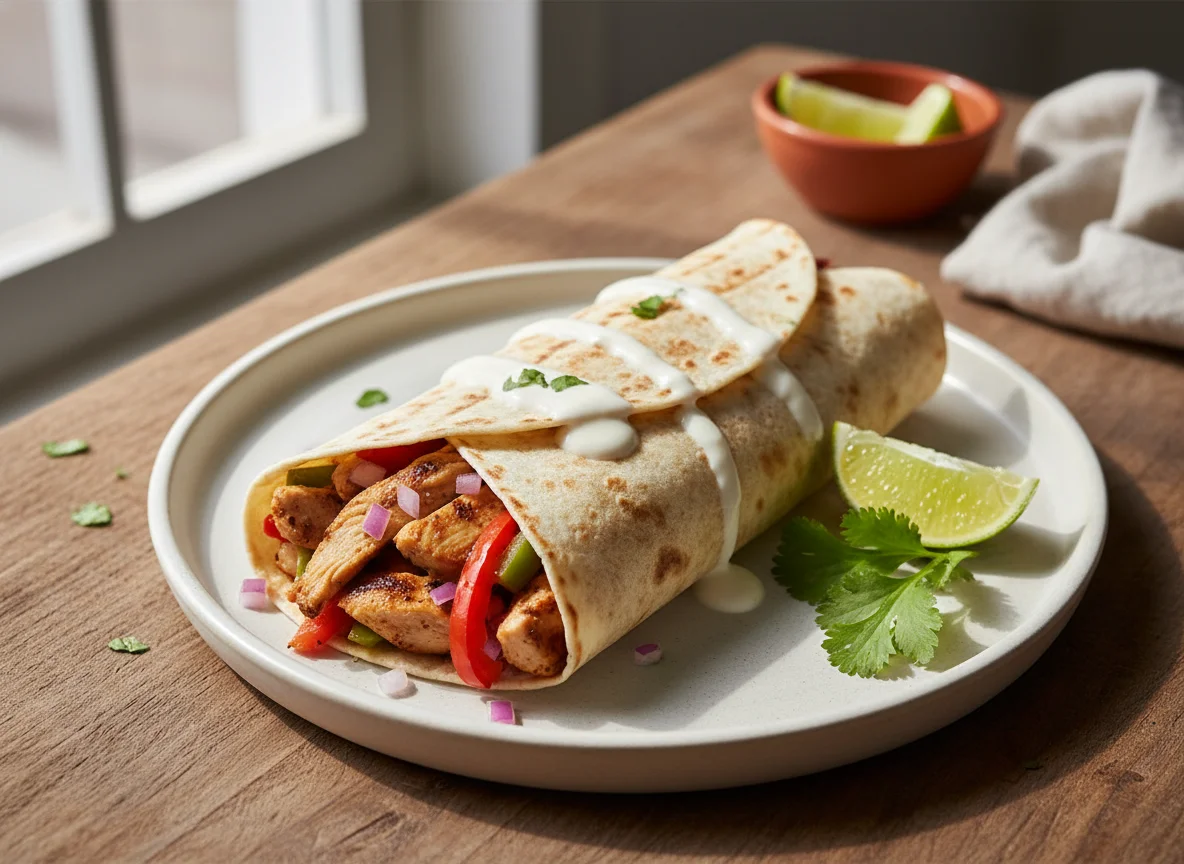 Burrito de pollo photo
