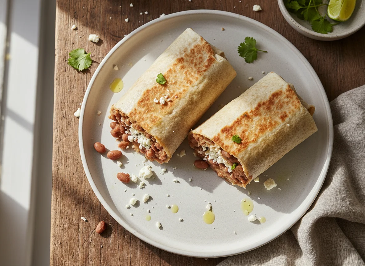 Burritos de frijol y queso photo