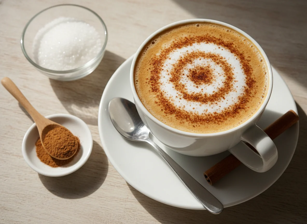 Café con leche con canela photo
