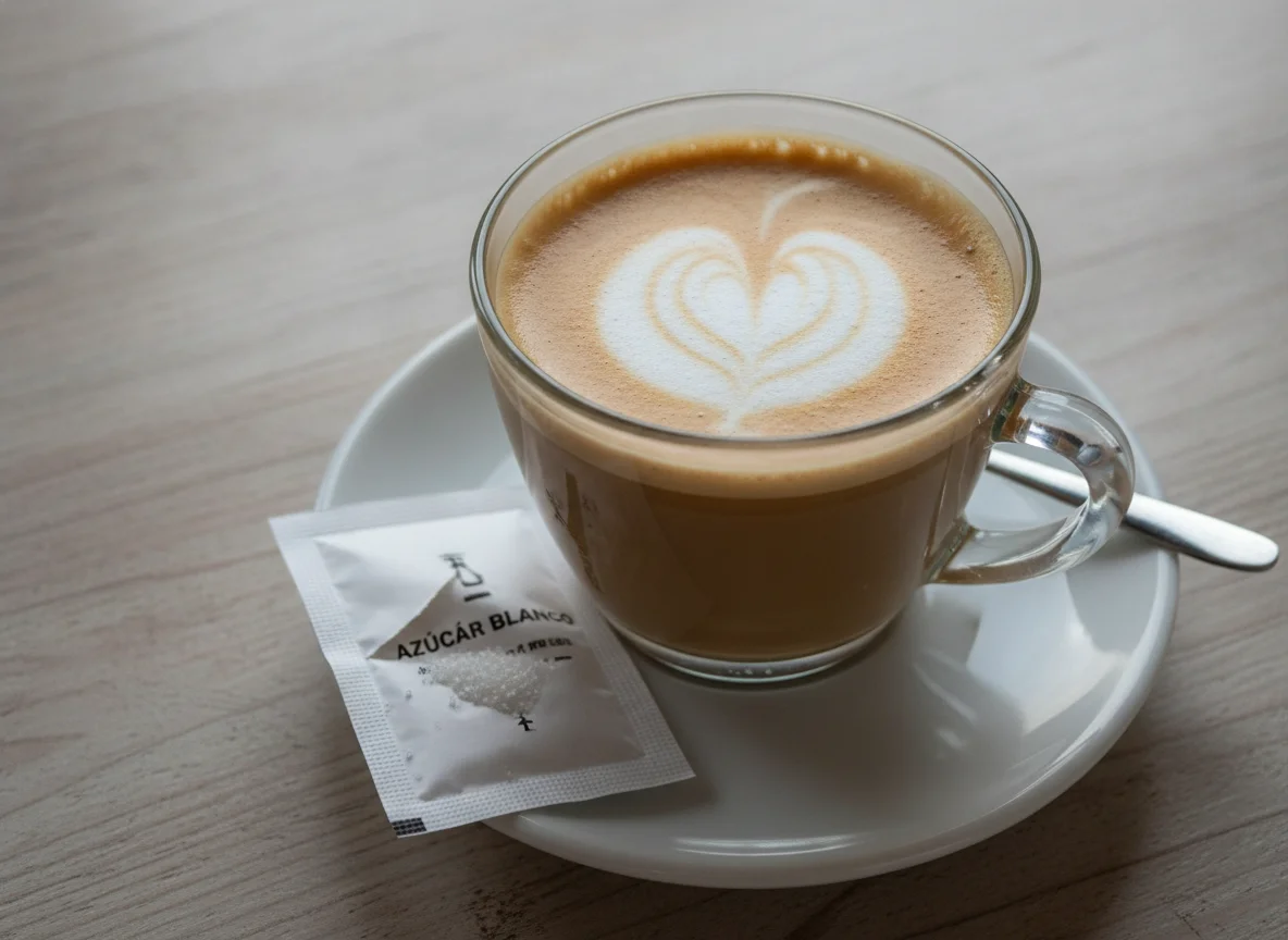 Café con leche de almendras photo
