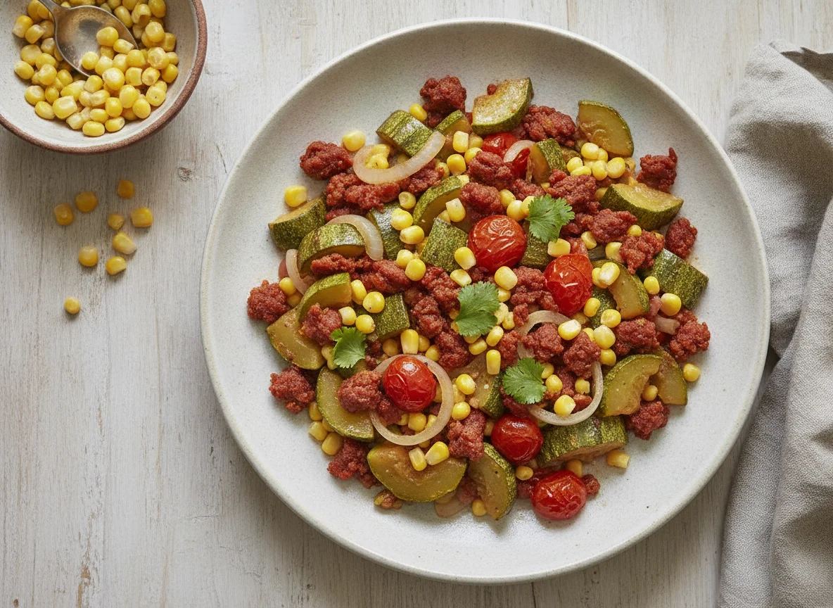 Calabacitas a la mexicana con chorizo photo