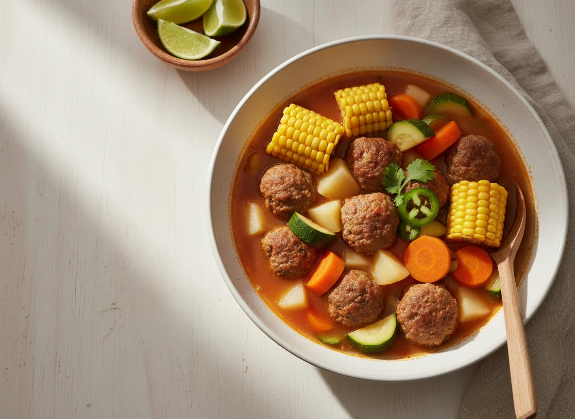 Caldo de Albóndigas con Verduras photo