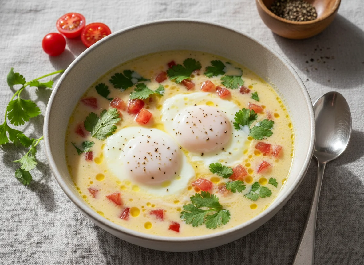 Caldo de huevo photo